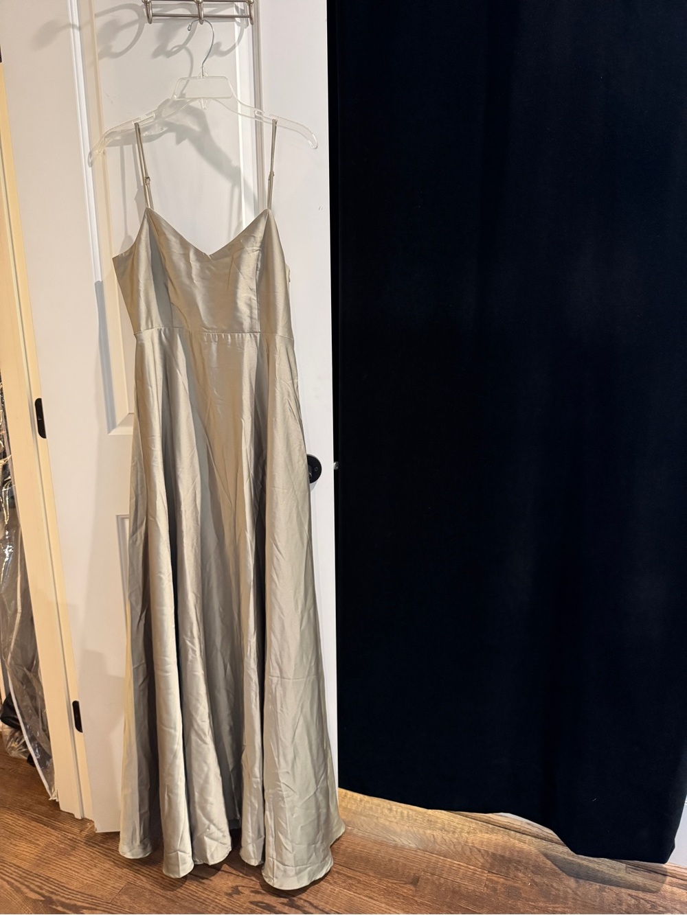 Show Me Your MuMu Champagne Satin Slip Maxi Dress